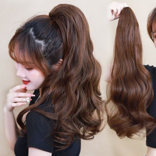 Jasmintinea-Wavy Pony Tail Wig