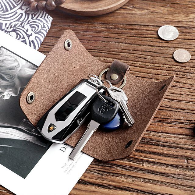 genuine leather key pouch