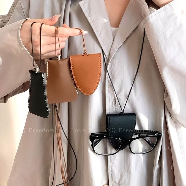 Gemsha - Faux Leather Glasses Holder / Keychain Necklace | YesStyle