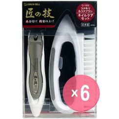 Green Bell - Nail Clipper & Brush (x6) (Bulk Box)