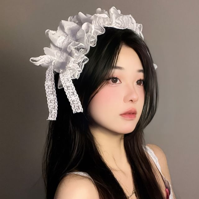 Wandoli-Ruffle Lace Headband