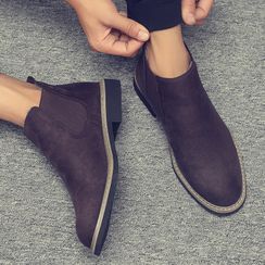 Chaoqi - Velvet Platform Ankle Boots Chaoqi - Velvet Platform Ankle Boots