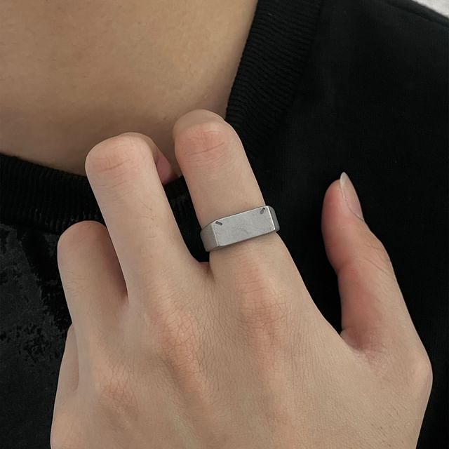 Black Degree-Stainless Steel Signet Ring