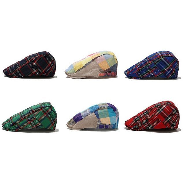 Hatrix-Plaid Flat Cap