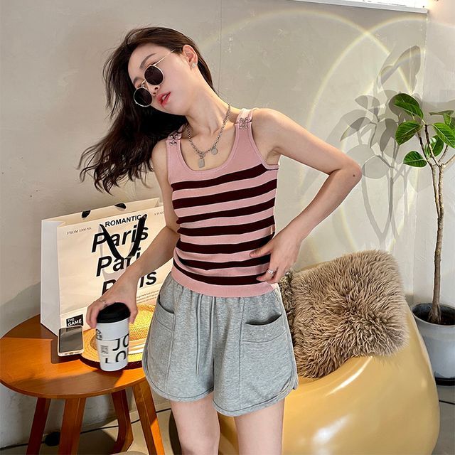 Everose-Drawstring Sweatshorts