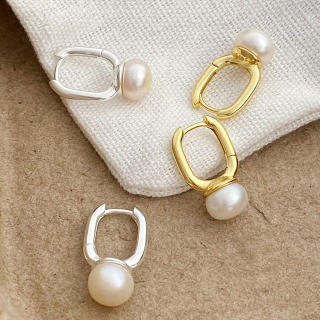 A-ROCH-Freshwater Pearl Sterling Silver Earring