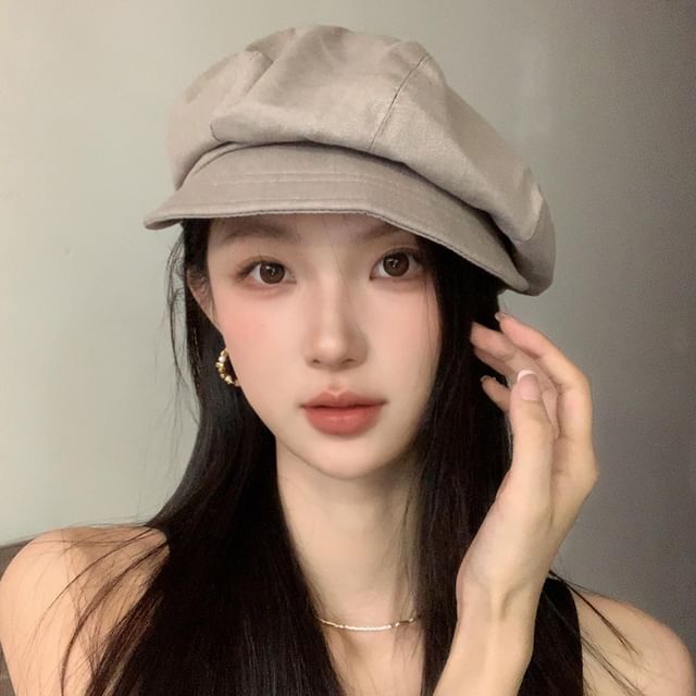 Anavanda-Plain Newsboy Cap