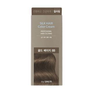 The Saem - Silk Hair Color Cream (Gold Beige): Hairdye 50g + Oxidizing Agent 50g