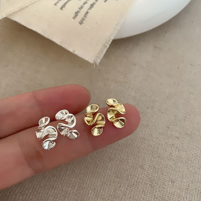 Panda Dama-Sterling Silver Geometry Stud Earring