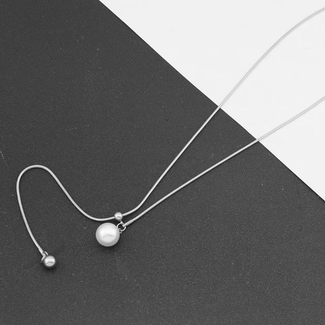 Juanitro-Faux Pearl Necklace