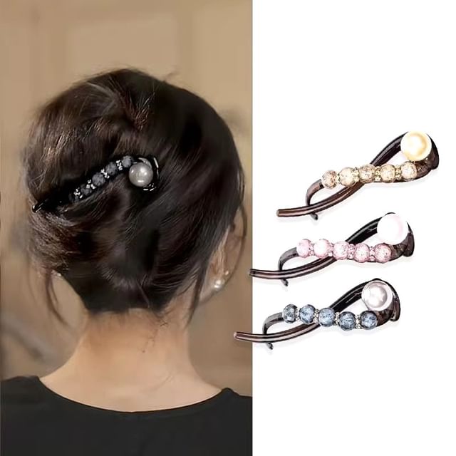 Kayochs-Beaded Twisted Hair Clip