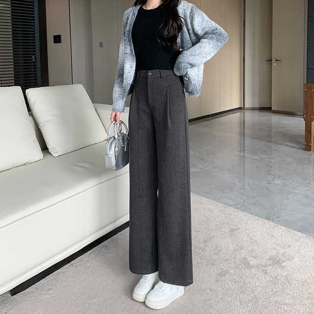 Jaqmine-High Waist Wide Leg Pants