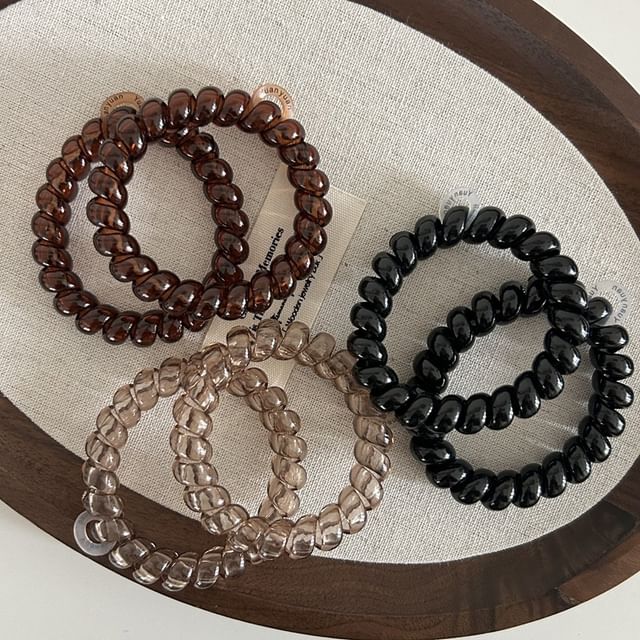 enthice-Set of 2 Cable Wire Hair Tie