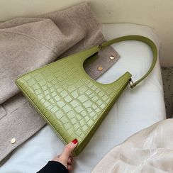 BAGSHOW - 鳄鱼纹仿皮单肩包 BAGSHOW - 鳄鱼纹仿皮单肩包