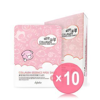 esfolio - Pure Skin Collagen Essence Mask Sheet Set 10pcs (x10) (Bulk Box)