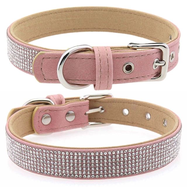SURELIN-Rhinestone Faux Leather Choker