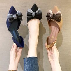 Chic Kingdom - Bow Pointy Flats Chic Kingdom - Bow Pointy Flats