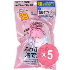 ISHIHARA SHOTEN - Fluffy Face Wash Net AWA 5pcs Bundle Set