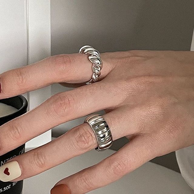Hansha-Textured Alloy Open Ring various designs