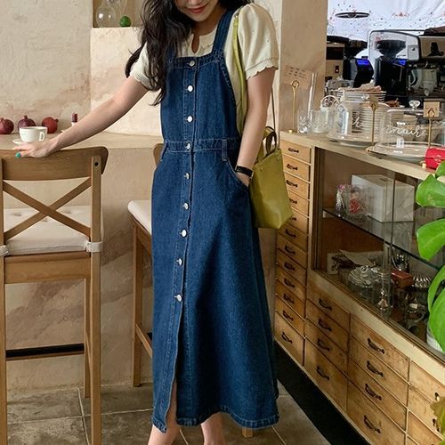 ロドリリオンJUMPER DRESSデニム Amazon.com: Jumper Dress for Women Loose Fit Waist Denim Overall