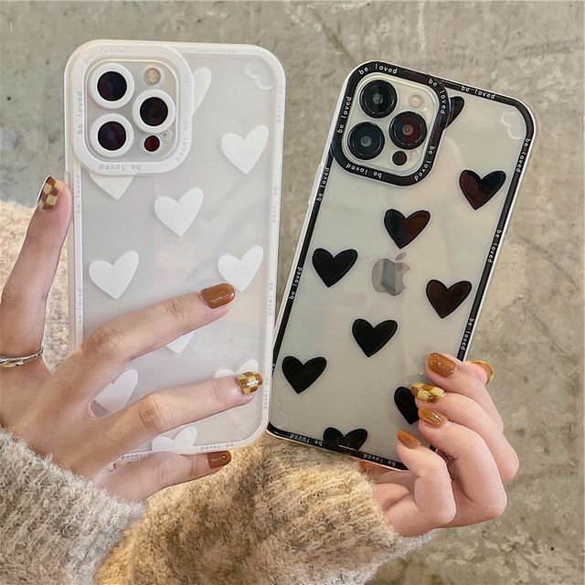 Fonekase - Heart Transparent Phone Case - iPhone 13 Pro Max / 13 Pro ...