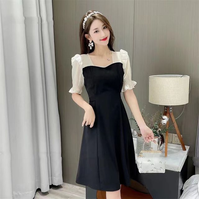 white christmas dresses Sheer Chiffon Cowl Neck Satin Panel Gown