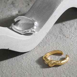 Phoenoa-Irregular Sterling Silver Cuff Earring
