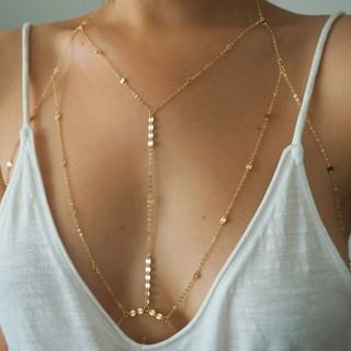 Gemsha-Disc Layered Alloy Body Chain Various Designs