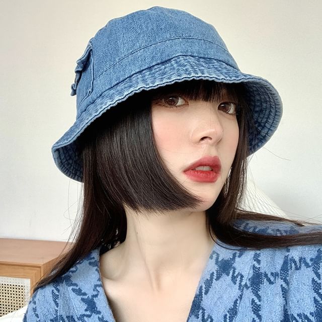 Pompabee-Denim Bucket Hat
