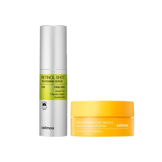 celimax-Bundle TXA Brightening Eye Patch The Vita-A Retinol Shot Tightening Serum EU Packaging-2 Pcs