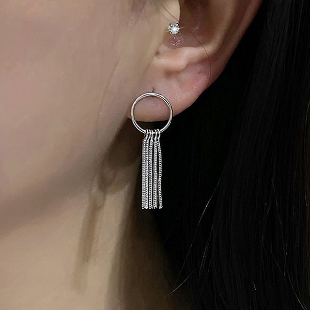 Chimerro-Fringed Hoop Earring