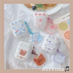Phone in the Shell(フォーンインザシェル) - Cartoon Animal Clear AirPods Case Cover with Charm