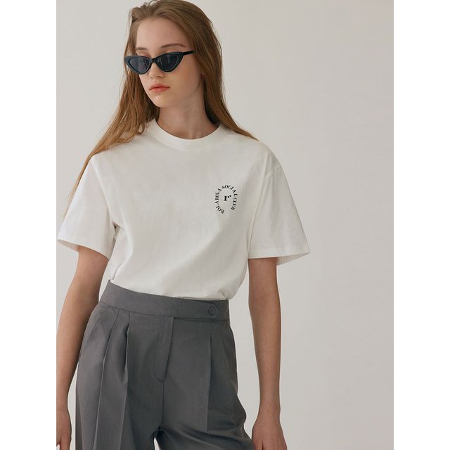 rolarola - Short-Sleeve Logo-Printed T-Shirt (White) | YesStyle
