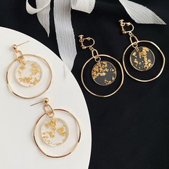 Admae - Gold Foil Dangly Earrings Admae - Gold Foil Dangly Earrings