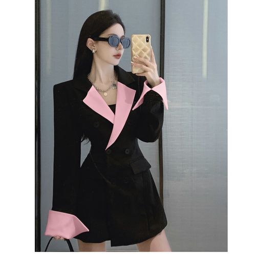  Clearance Women's Business Suit Set Two Piece Outfits Long  Sleeve Single Breasted Open Front Blazer with Office Pants Holiday Deals  Pink : Clothing, Shoes & Jewelry