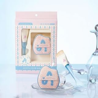 AMORTALS - Fishtail Foundation Brush & Powder Puff Set