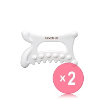 HEVEBLUE - Natural White Clay Relaxing Homecare Gua Sha 2pcs Bundle Set