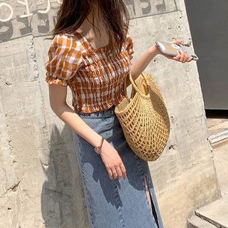 plaid midi skirt queen