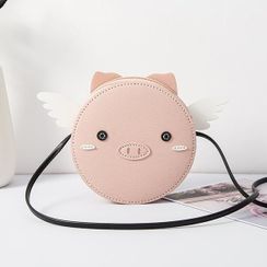 Lanabelle - 小猪圆形斜挎包 Lanabelle - 小猪圆形斜挎包
