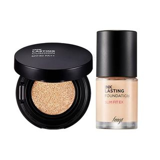 THE FACE SHOP - Ink Lasting Foundation & Cushion Trial Kit - 5 Colors