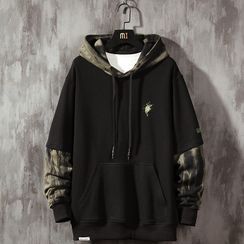 Alvicio - Mock Two-Piece Printed Hoodie Alvicio - Mock Two-Piece Printed Hoodie