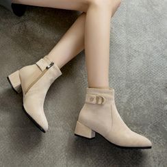 Shoes Galore - Low-Heel Ankle Boots Shoes Galore - Low-Heel Ankle Boots