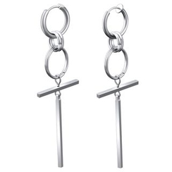 Soosina - Bar Hoop Earring / Bar Clip-On Earrings Soosina - Bar Hoop Earring / Bar Clip-On Earrings