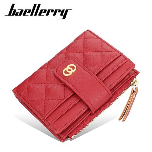 baellerry - Faux Leather Zip Long Wallet