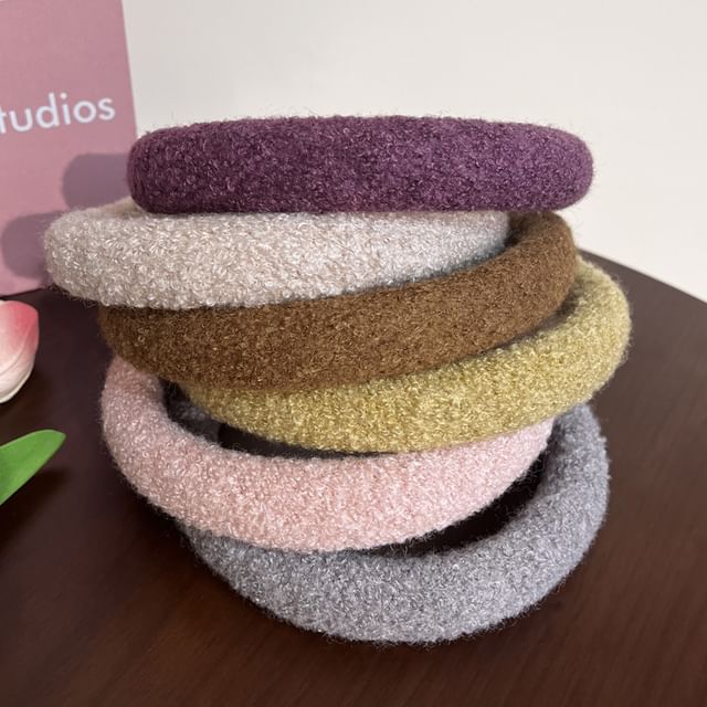 Daeuni-Plain Fleece Padded Headband