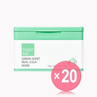 G9SKIN - Sugar Lab Green Sheet Real Cica Mask (x20) (Bulk Box)