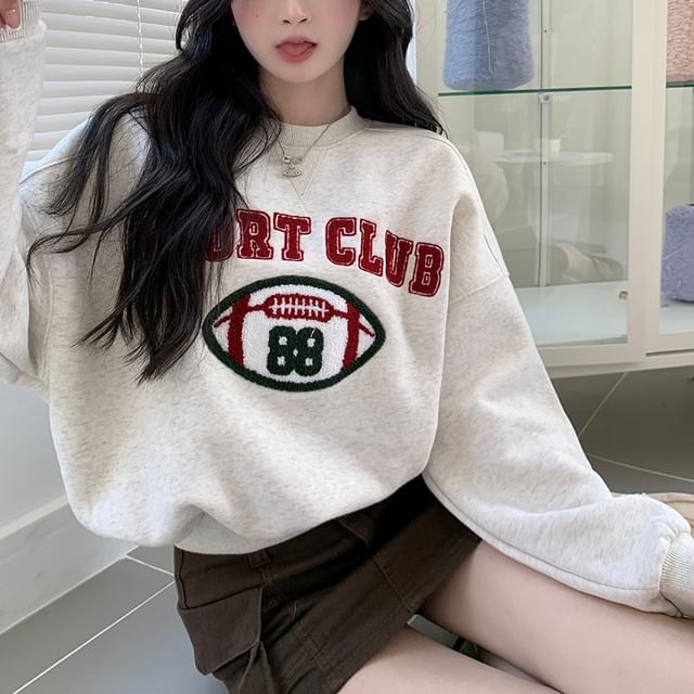 Alfie - Lettering Embroidered Sweatshirt | YesStyle