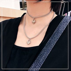 PANGU - Metal Heart Necklace PANGU - Metal Heart Necklace