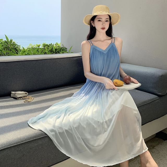 fitted lace wedding dress Amazon.com: CHICWISH Women's Splendor of The Sunset Orange Violet Halter  Neck Gradient Pleated Maxi Slip Chiffon Dress : Clothing, Shoes & Jewelry main image 0