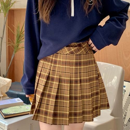 Colada plaid mini on sale skirt